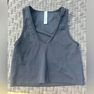 Black ribbed Athleta bra top size Small